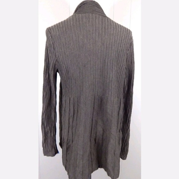 Eileen Fisher Release Pleat Wool Cardigan - Picture 4 of 4